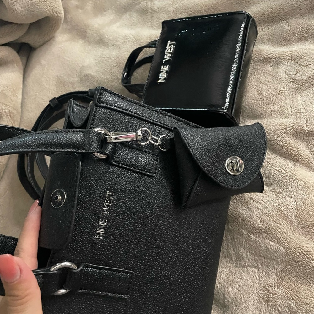 Nine West Black Shoulder Bag Set